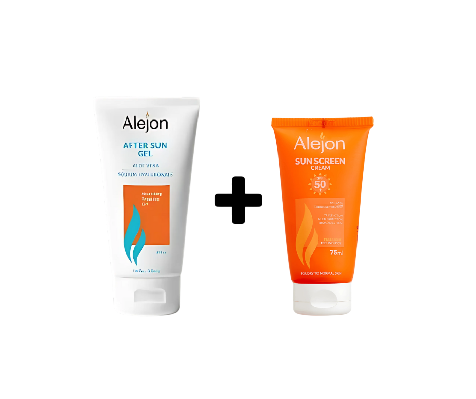 اليجون صن اسكرين كريم 75 مل + اليجون جيل بعد الشمس 200مل عرض